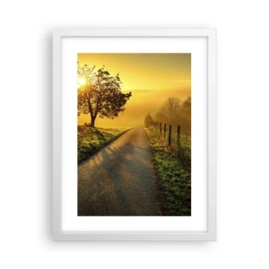 Póster en marco blanco - Tarde melosa - 30x40 cm