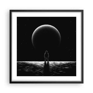 Póster en marco negro - Cara a cara - 50x50 cm