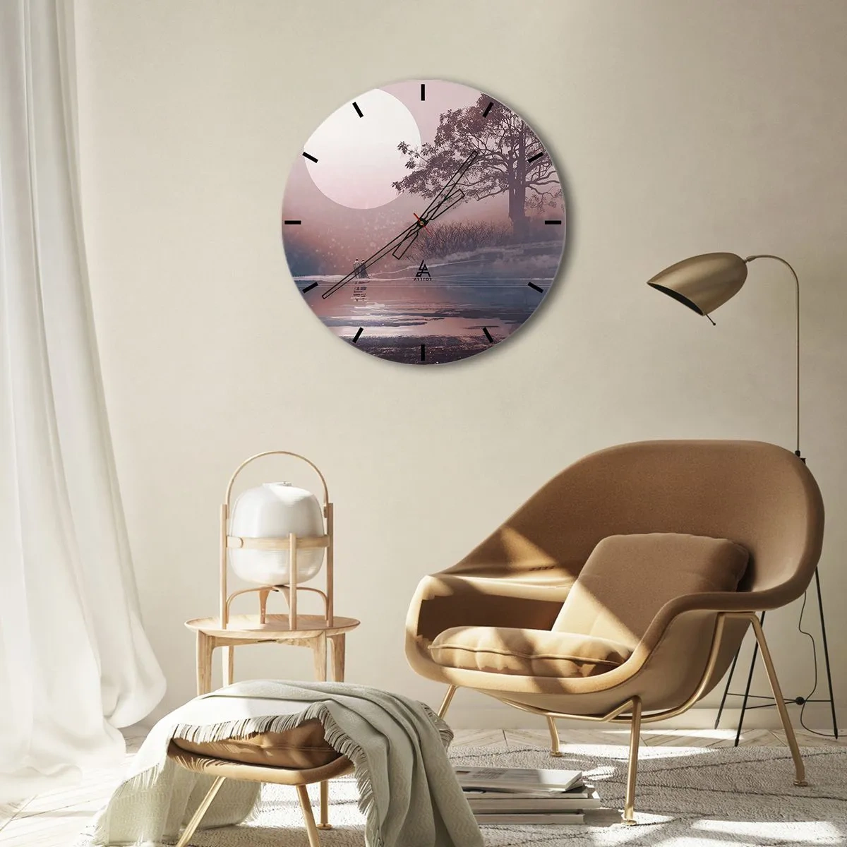 Reloj de pared - Reloj de vidrio - Rarezas nocturnas - 40x40 cm