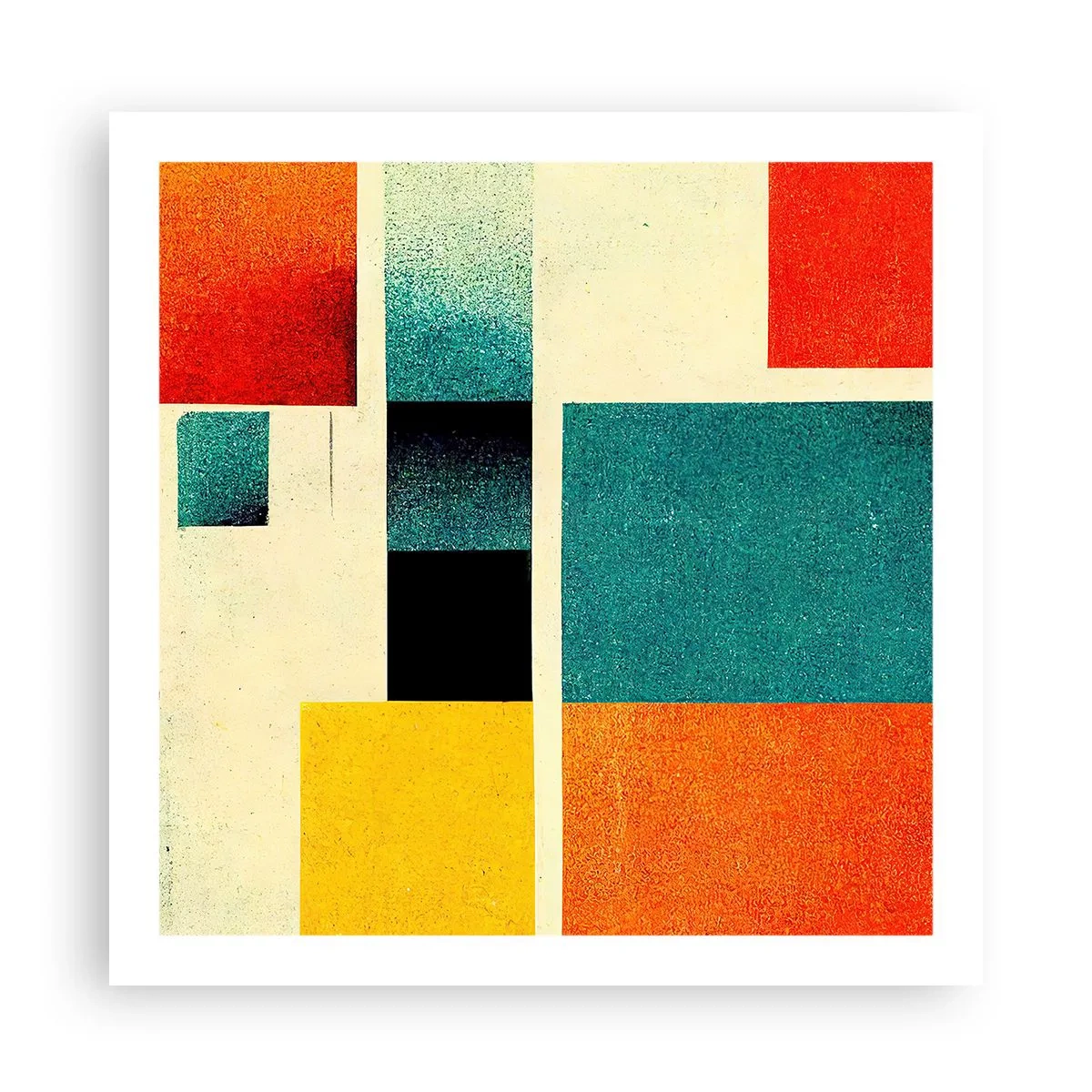 Póster - Abstracción geométrica - buena energía - 60x60 cm