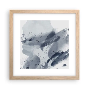 Póster en marco roble claro - Un estudio sobre la naturaleza del agua - 30x30 cm