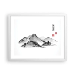 Póster en marco blanco - Más allá de lo lejano - 50x40 cm