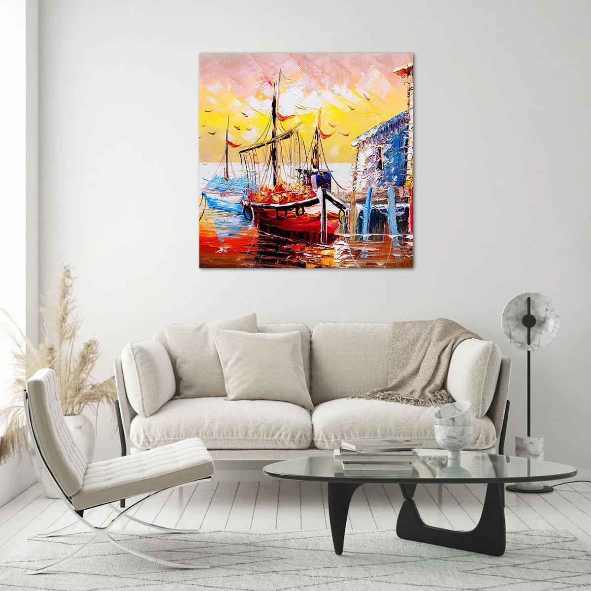 Cuadro sobre vidrio - Impresiones sobre Vidrio - Feliz regreso - 60x60 cm