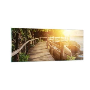 Cuadro sobre vidrio - Impresiones sobre Vidrio - Otra curva, otra maravilla - 100x40 cm