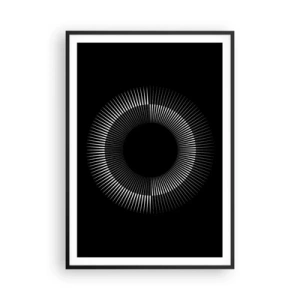 Póster en marco negro - Sol negro - 70x100 cm