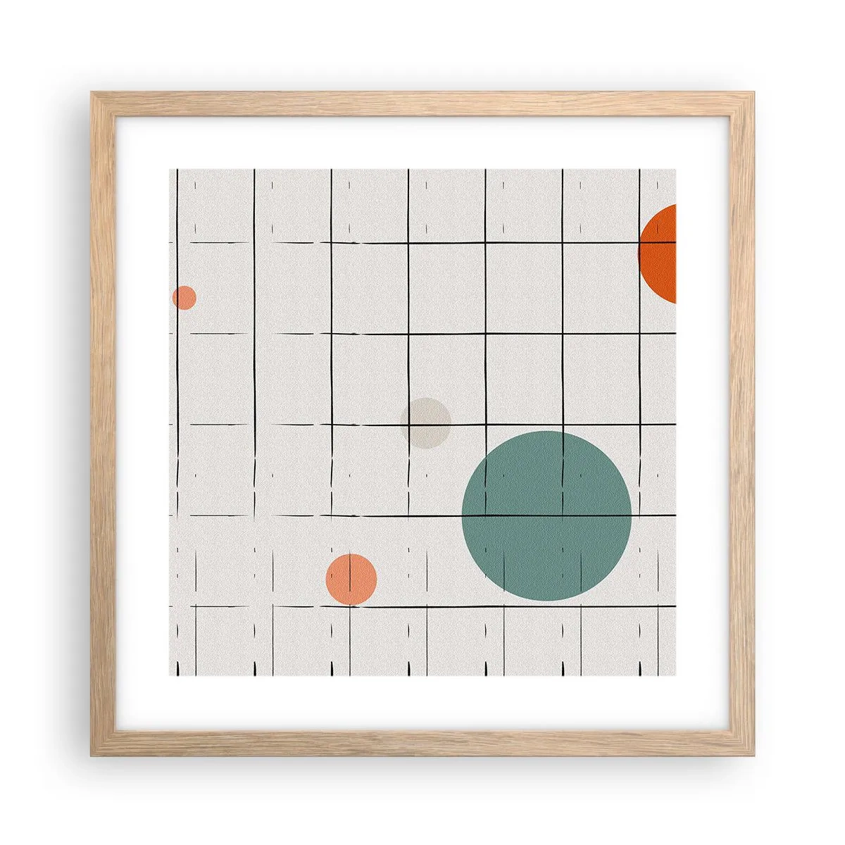Póster en marco roble claro - Atrapados. ¿Nosotros o ellos? - 40x40 cm