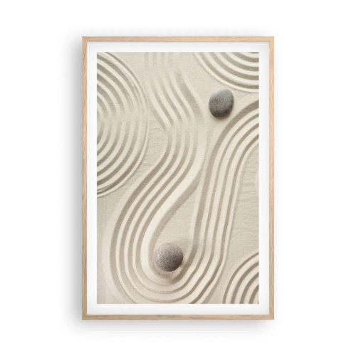 Póster en marco roble claro - Un toque de calidez - 61x91 cm