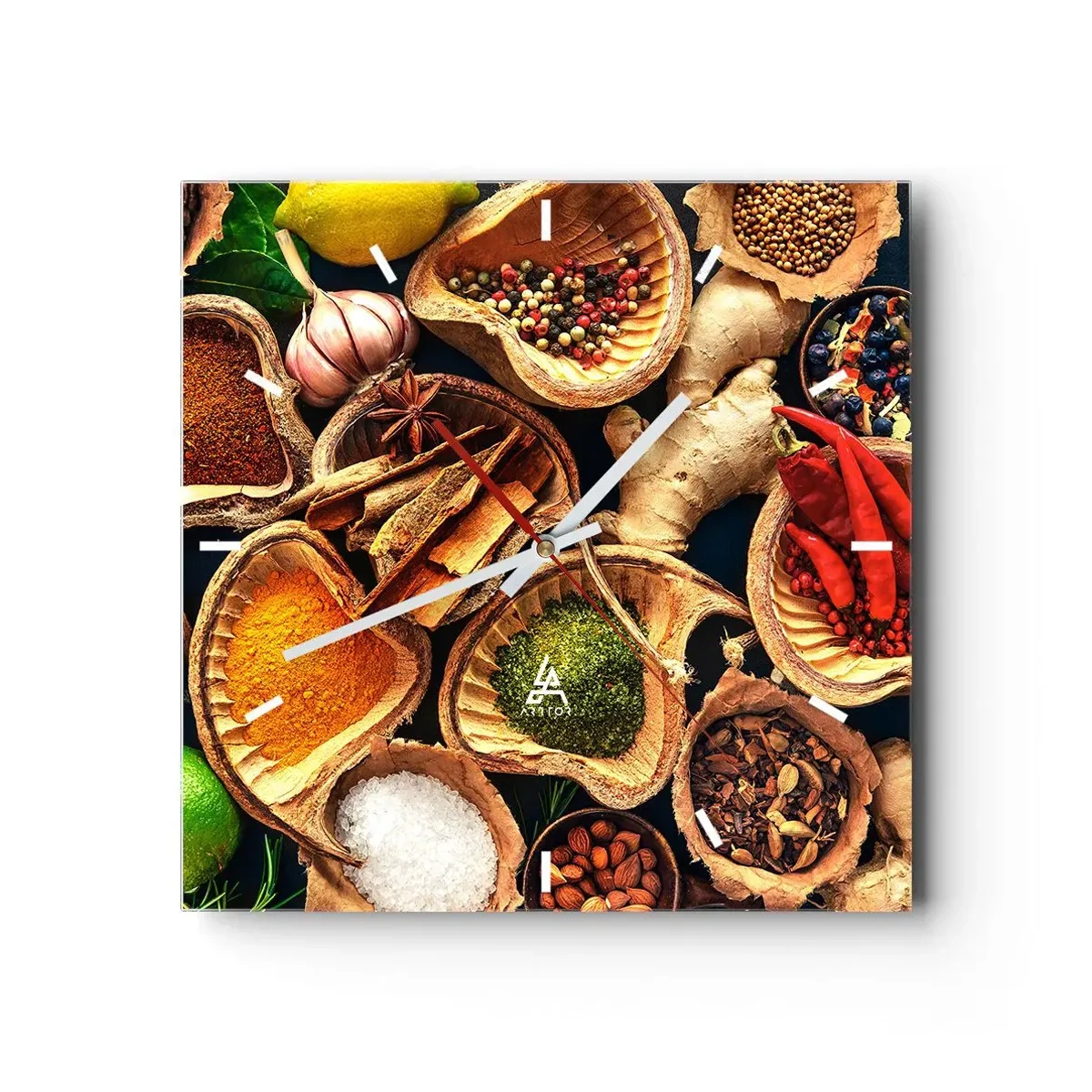 Reloj de pared - Reloj de vidrio - Toma lo que quieras - 40x40 cm