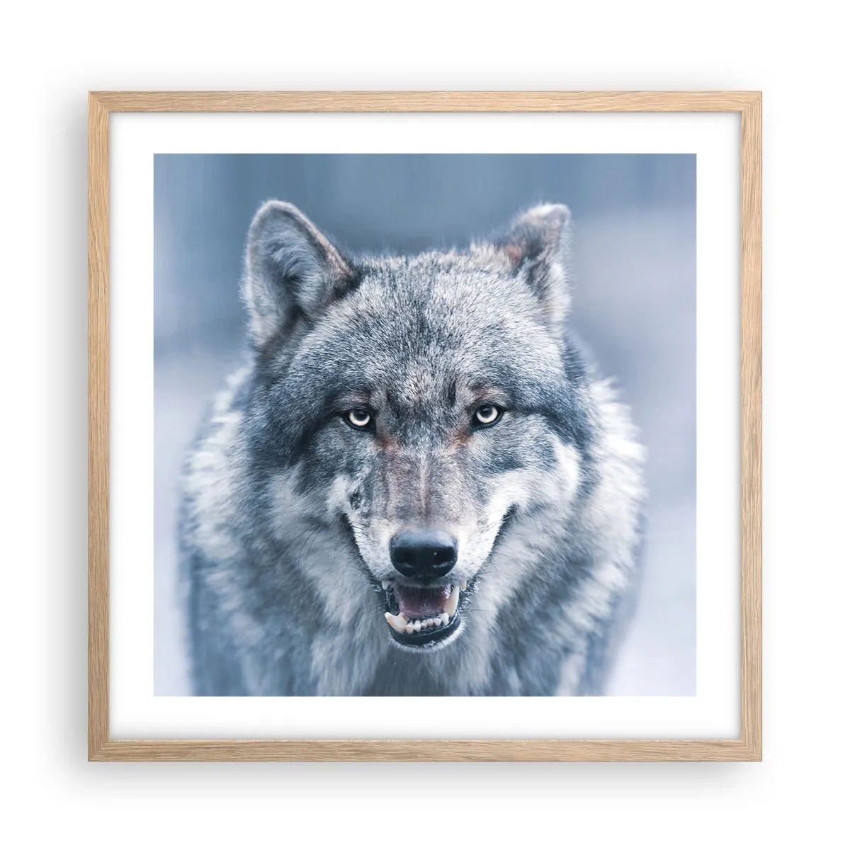 Póster en marco roble claro - ¿Aceptarás el reto? - 50x50 cm