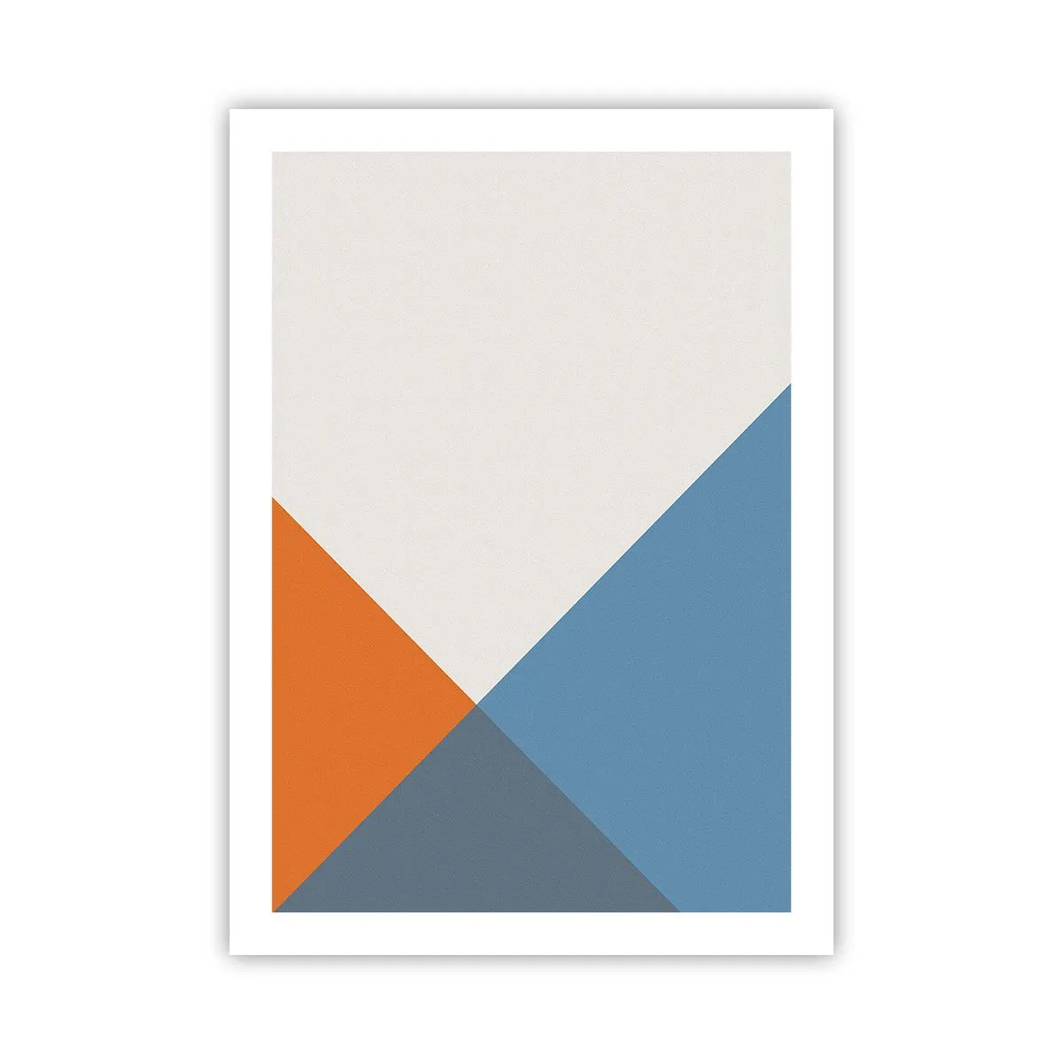 Póster - Composición geométrica en tonos naranja y azul. - 50x70cm - Desde el punto de vista de... - Decoración de pared moderna para salón y dormitorio ARTTOR