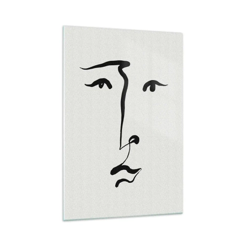 Cuadro sobre vidrio - Impresiones sobre Vidrio - Retrato en una línea - 70x100 cm