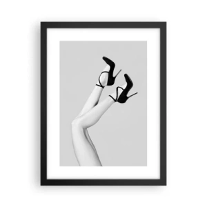 Póster en marco negro - Belleza al revés - 30x40 cm