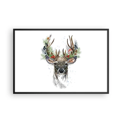 Póster en marco negro - Con vestimenta festiva - 91x61 cm