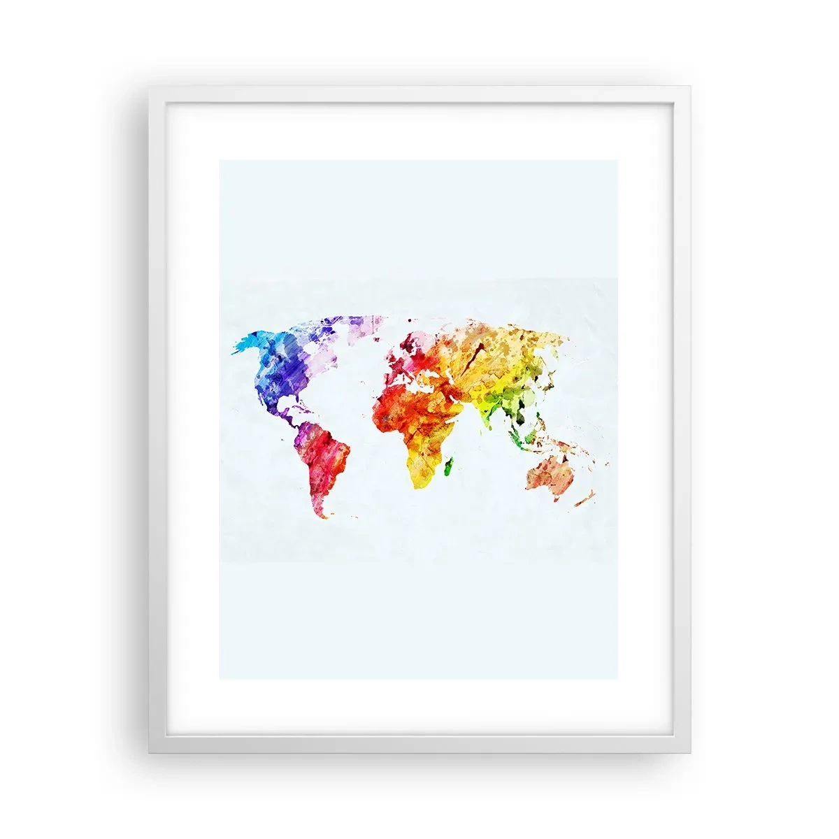 Póster en marco blanco - Todos los colores del mundo - 40x50 cm