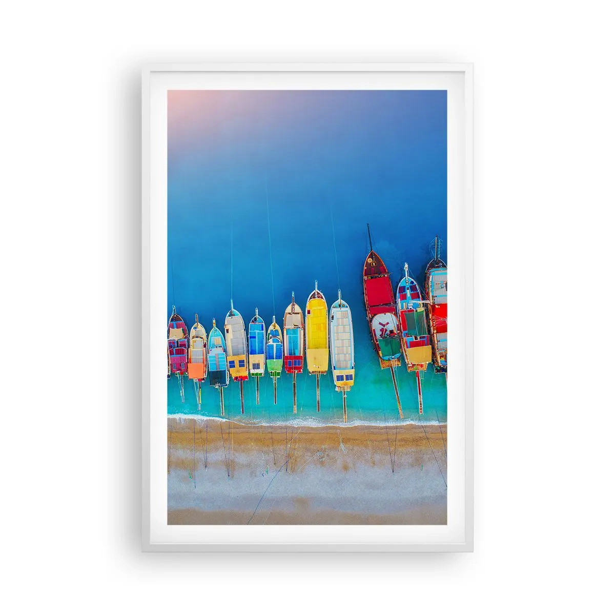 Póster en marco blanco - A vista de pájaro - 61x91 cm