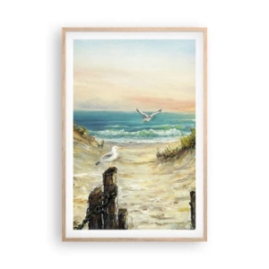 Póster en marco roble claro - Un retiro ventoso - 61x91 cm