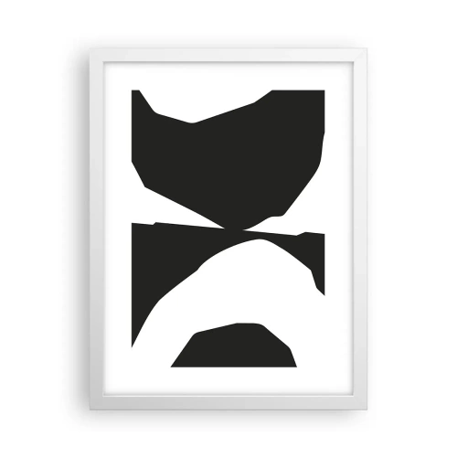 Póster en marco blanco - Positivo-negativo - 30x40 cm