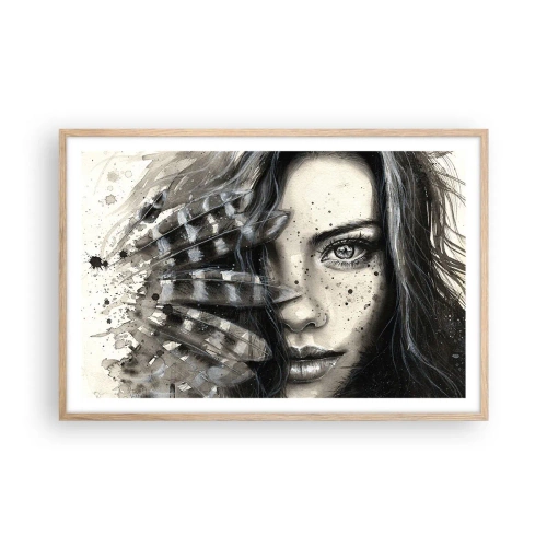 Póster en marco roble claro - Belleza salvaje - 91x61 cm