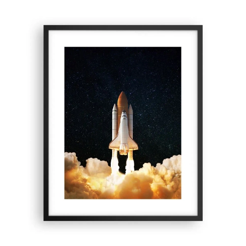 Póster en marco negro - ¡Ad astra! - 40x50 cm