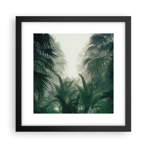 Póster en marco negro - Misterio tropical - 30x30 cm