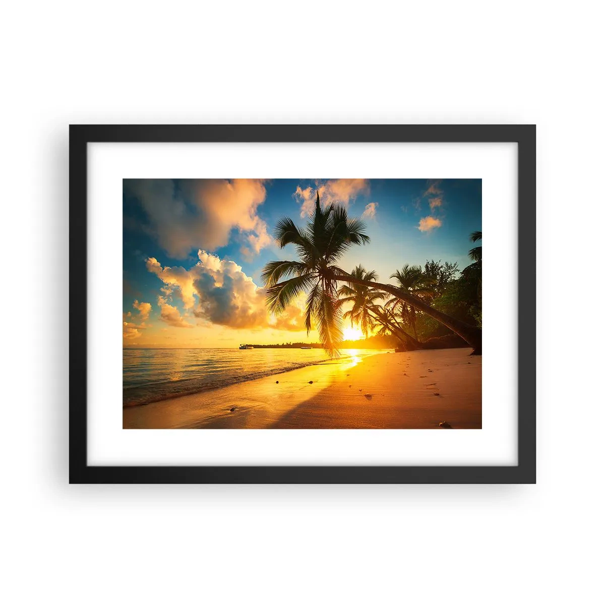 Póster en marco negro - Un sueño caribeño - 40x30 cm