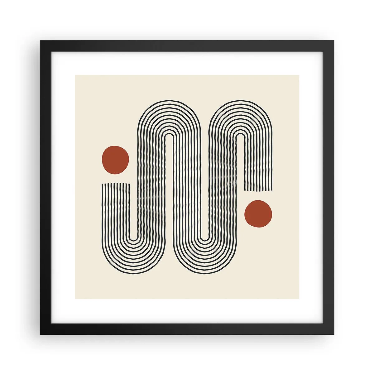 Póster en marco negro - De principio a fin - 40x40 cm