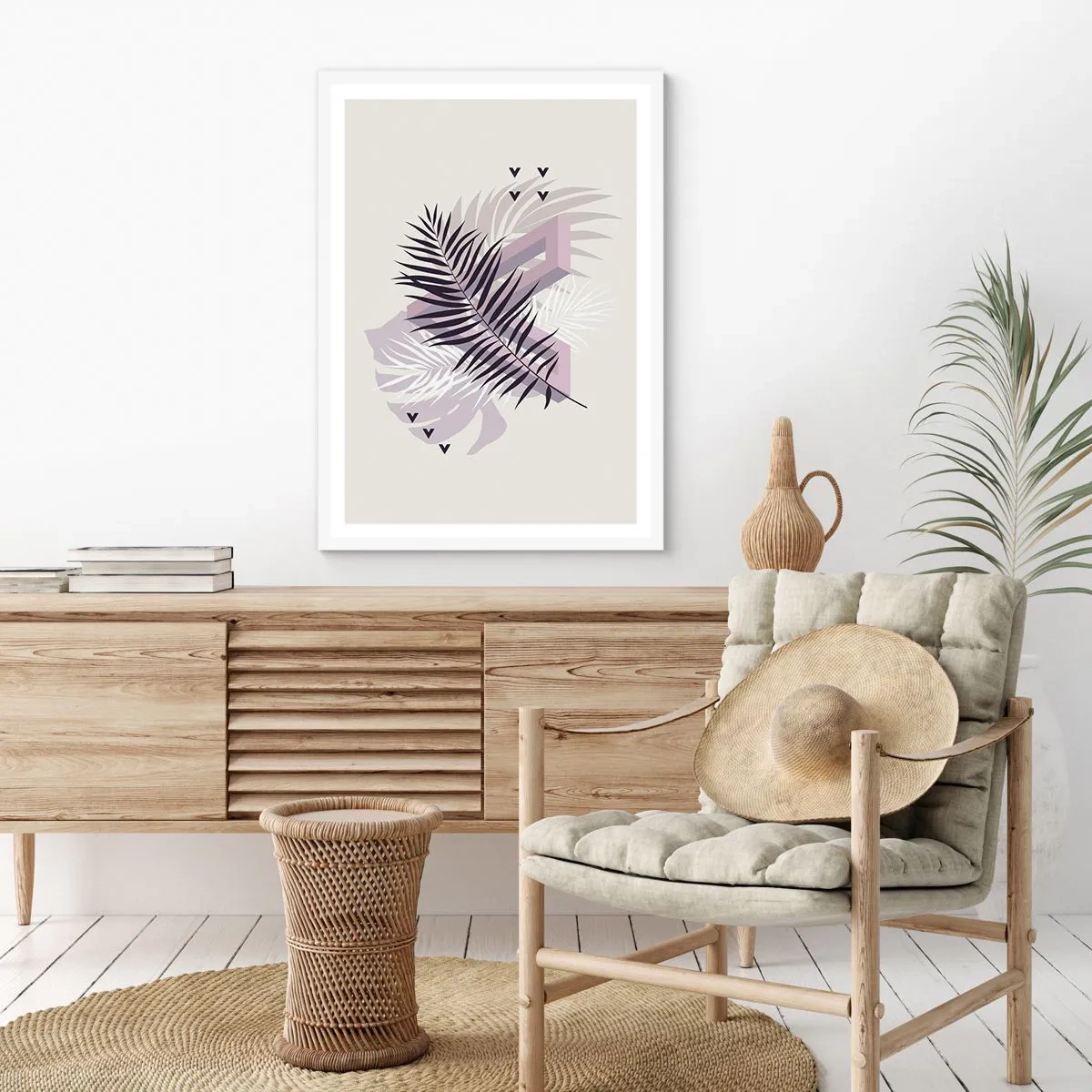 Póster en marco blanco - La sombra de una sombra - 30x40 cm