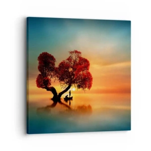 Cuadro sobre lienzo - Impresión de Imagen - La lejanía y el silencio del mundo - 30x30 cm