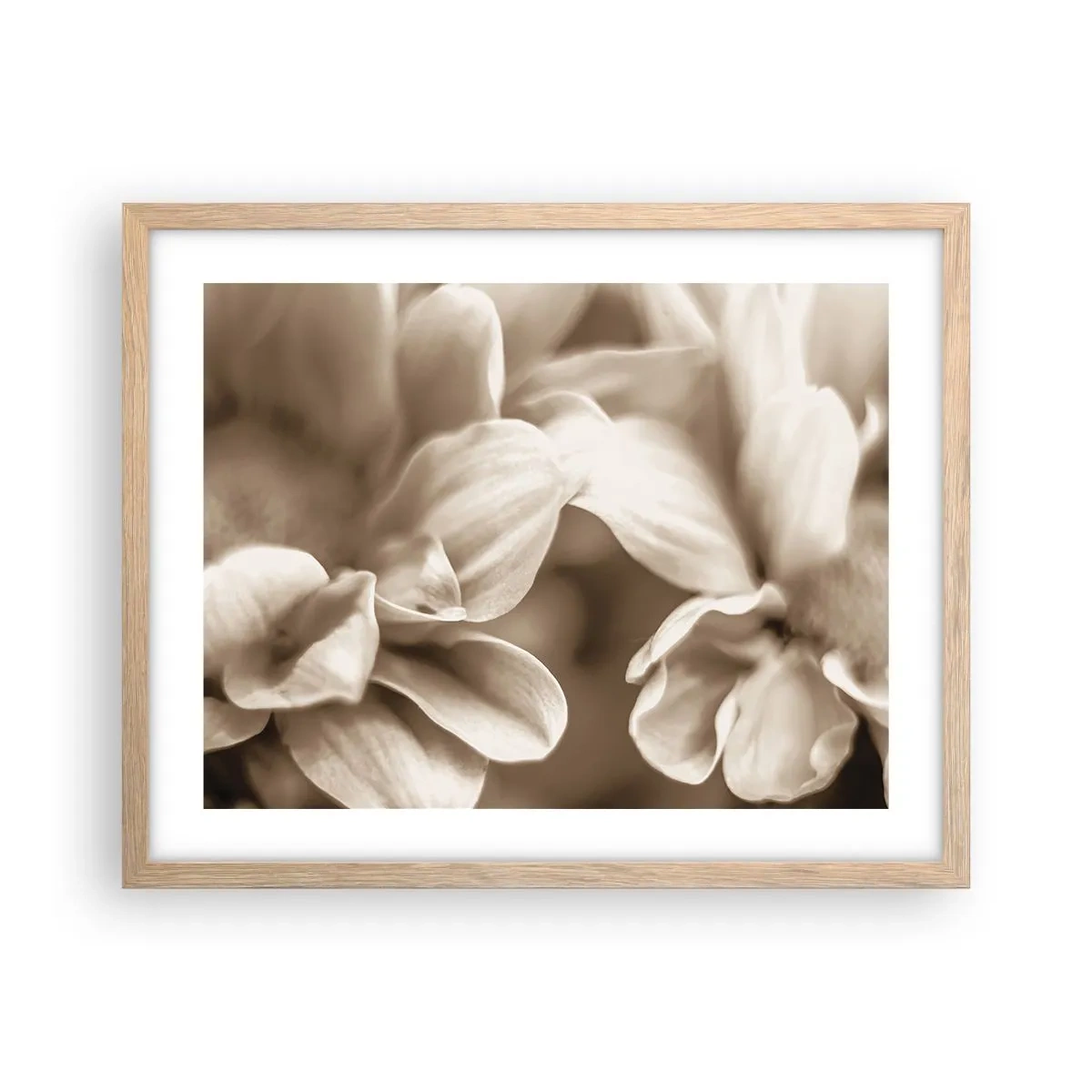 Póster en marco roble claro - Suave como una sonrisa - 50x40 cm