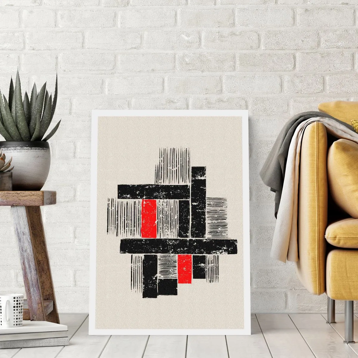 Póster - Rojo y negro - 30x40 cm