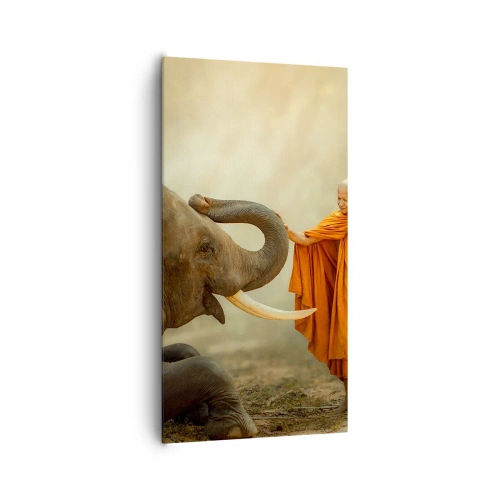 Cuadro sobre lienzo - Impresión de Imagen - Un encuentro en un viaje - 65x120 cm