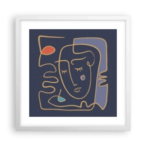 Póster en marco blanco - En un maravilloso sueño - 40x40 cm