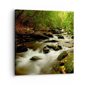 Cuadro sobre lienzo - Impresión de Imagen - Como plata líquida - 30x30 cm