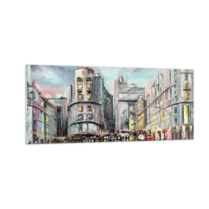 Cuadro sobre vidrio - Impresiones sobre Vidrio - Va a ser una buena noche - 100x40 cm