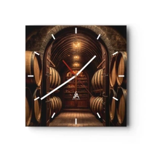 Reloj de pared - Reloj de vidrio - Sótano atmosférico - 40x40 cm