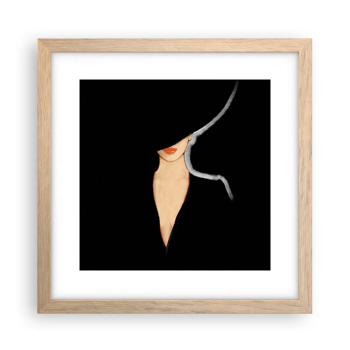 Póster en marco roble claro - Elegancia y estilo - 30x30 cm