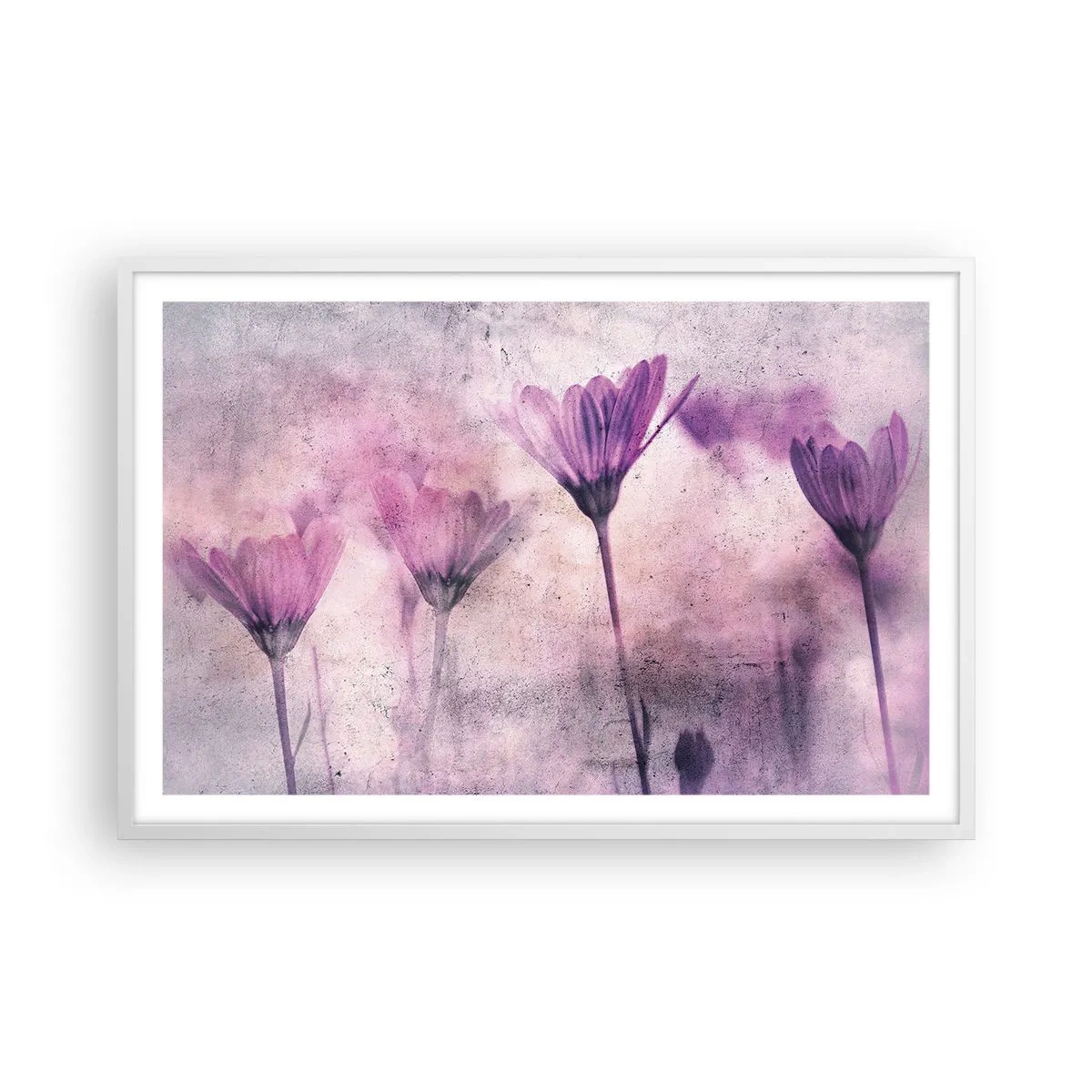 Póster en marco blanco - Sueño de flores - 91x61 cm