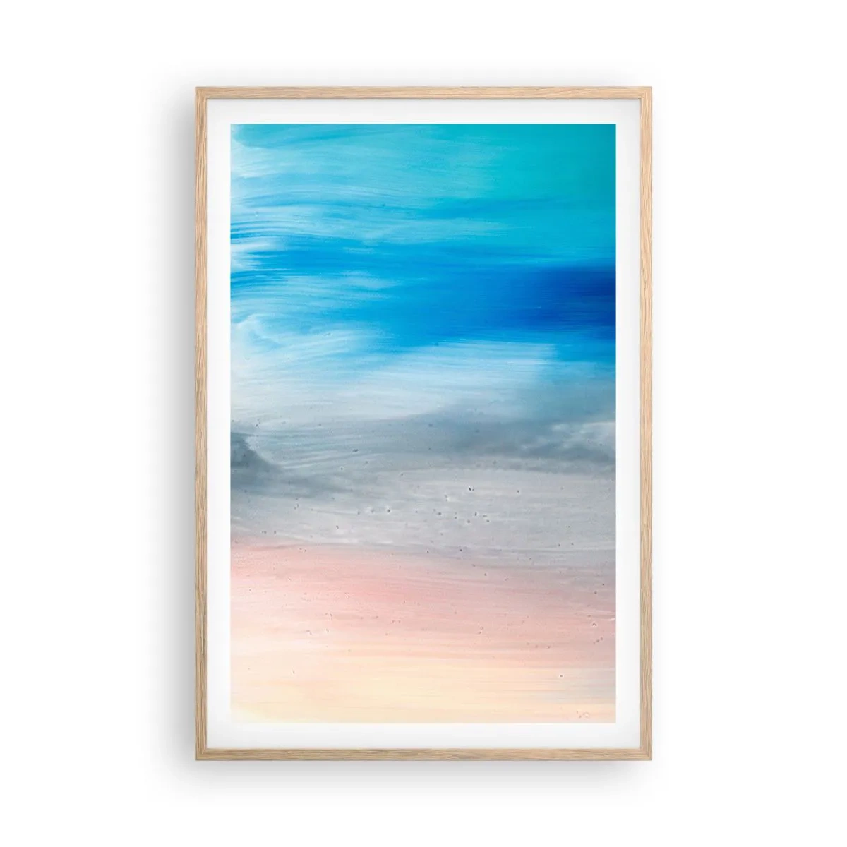 Póster en marco roble claro - Elementos: aire - 61x91 cm