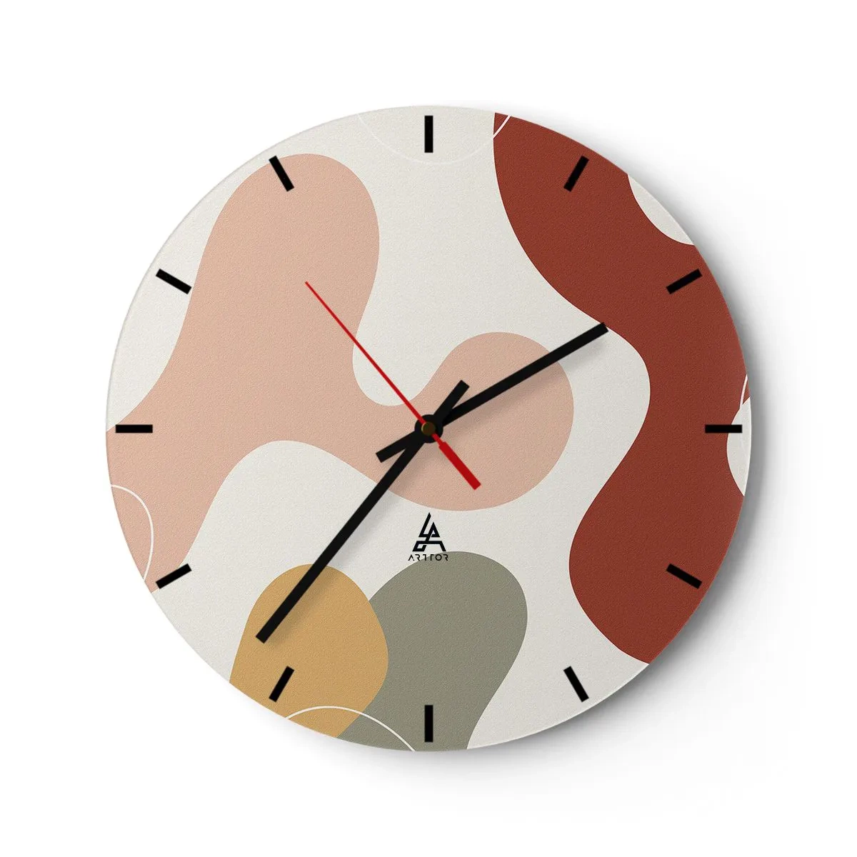 Reloj de pared - Reloj de vidrio - La esencia de la pintura - 40x40 cm