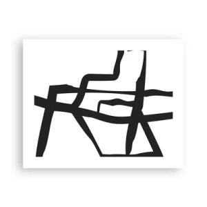 Póster - Construcción en blanco y negro - 50x40 cm