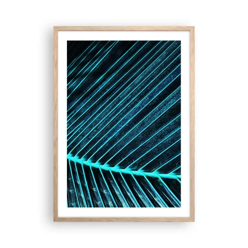 Póster en marco roble claro - La textura del verde - 50x70 cm