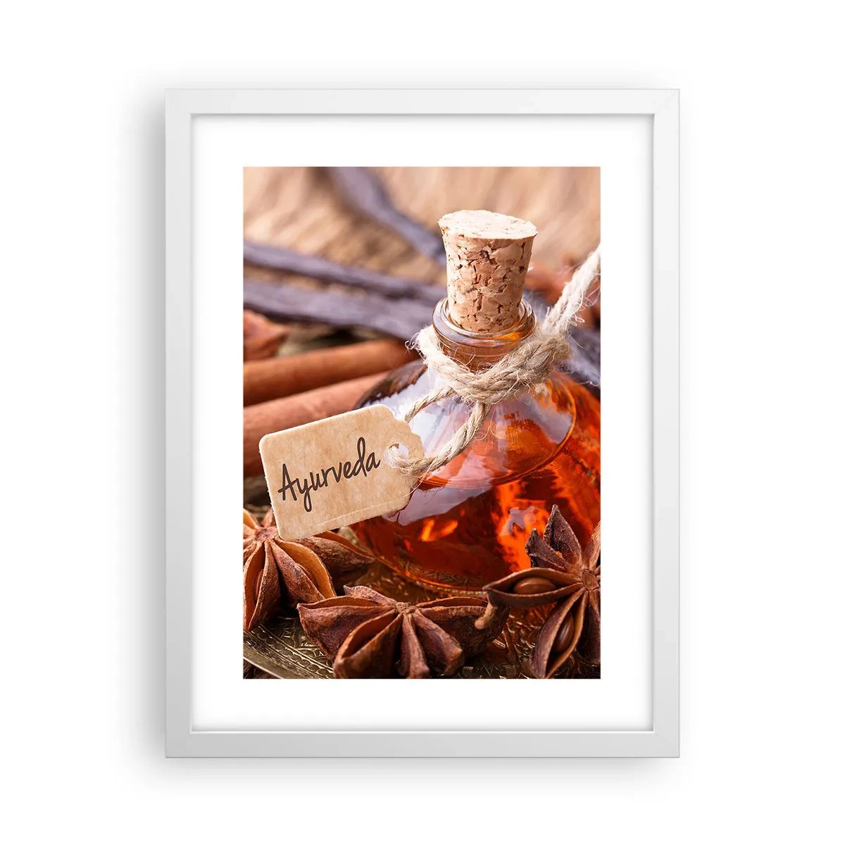 Póster en marco blanco - Hacia la unidad del cuerpo y el espíritu - 30x40 cm