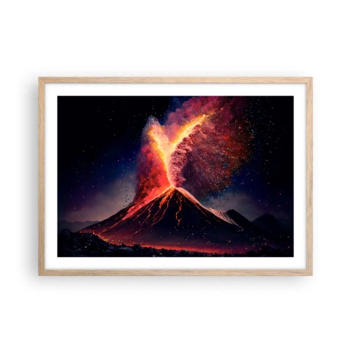 Póster en marco roble claro - Belleza y horror - 70x50 cm