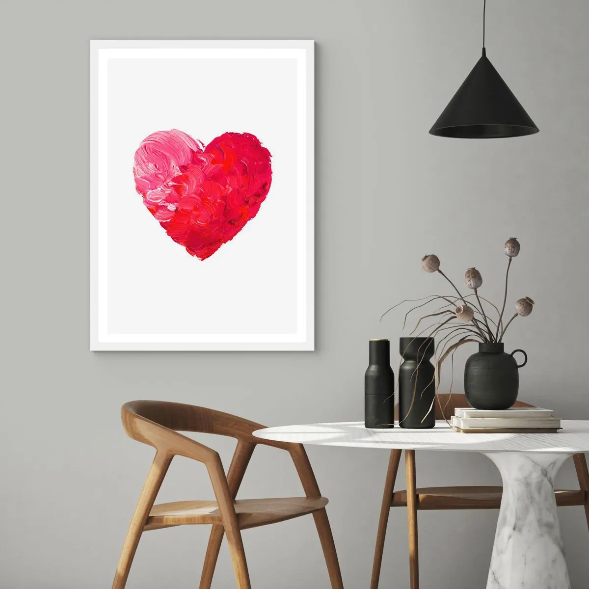 Póster en marco blanco - All you need is love - 70x100 cm