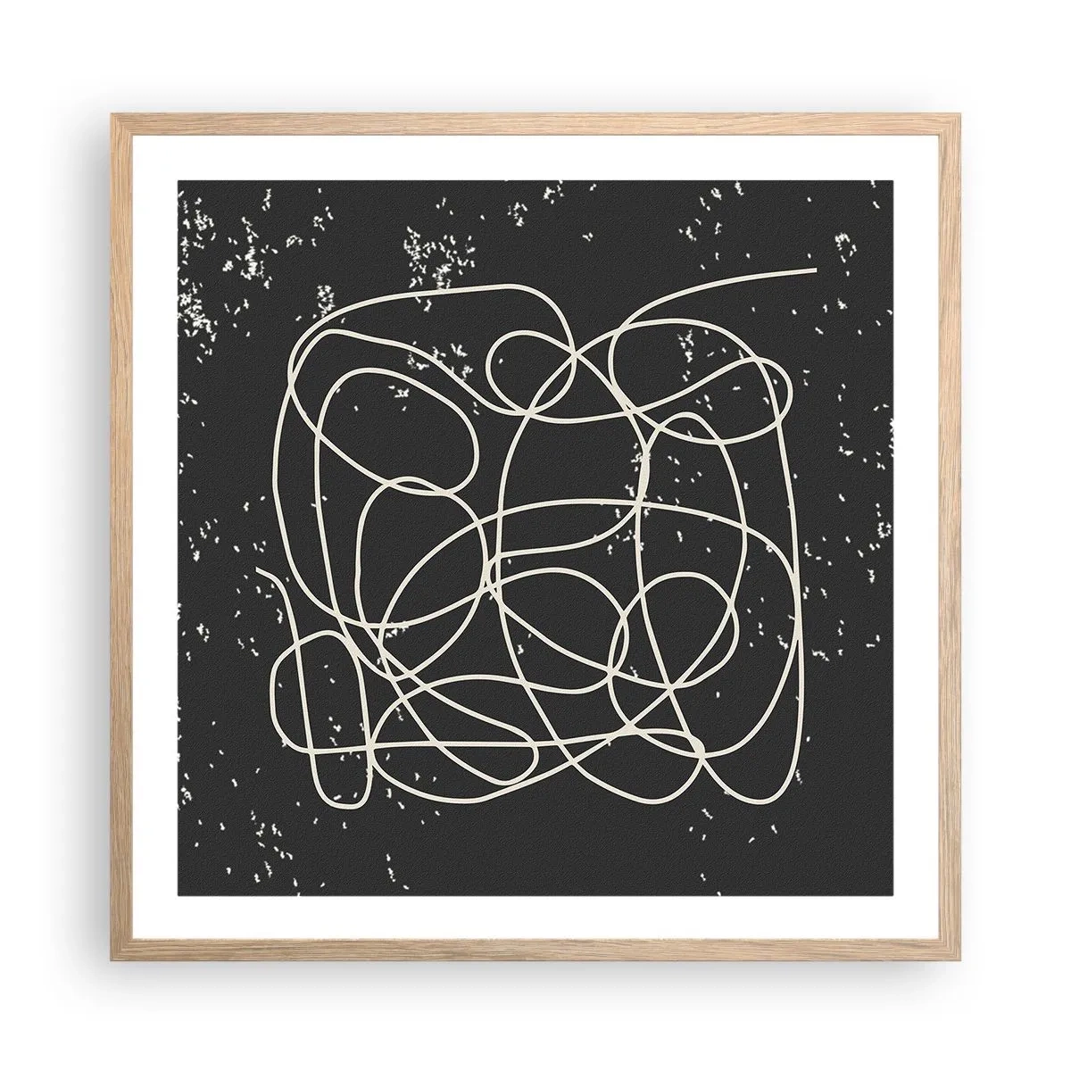 Póster en marco roble claro - Pensamientos errantes - 60x60 cm