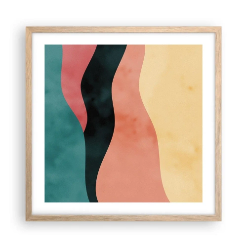 Póster en marco roble claro - Discordia compatible - 50x50 cm