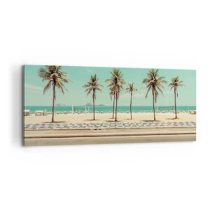 Cuadro sobre lienzo - Impresión de Imagen - En la playa - 100x40 cm