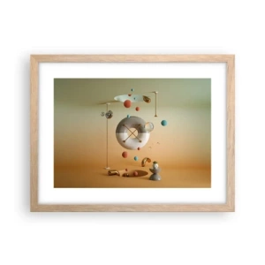 Póster en marco roble claro - Todo puede suceder - 40x30 cm
