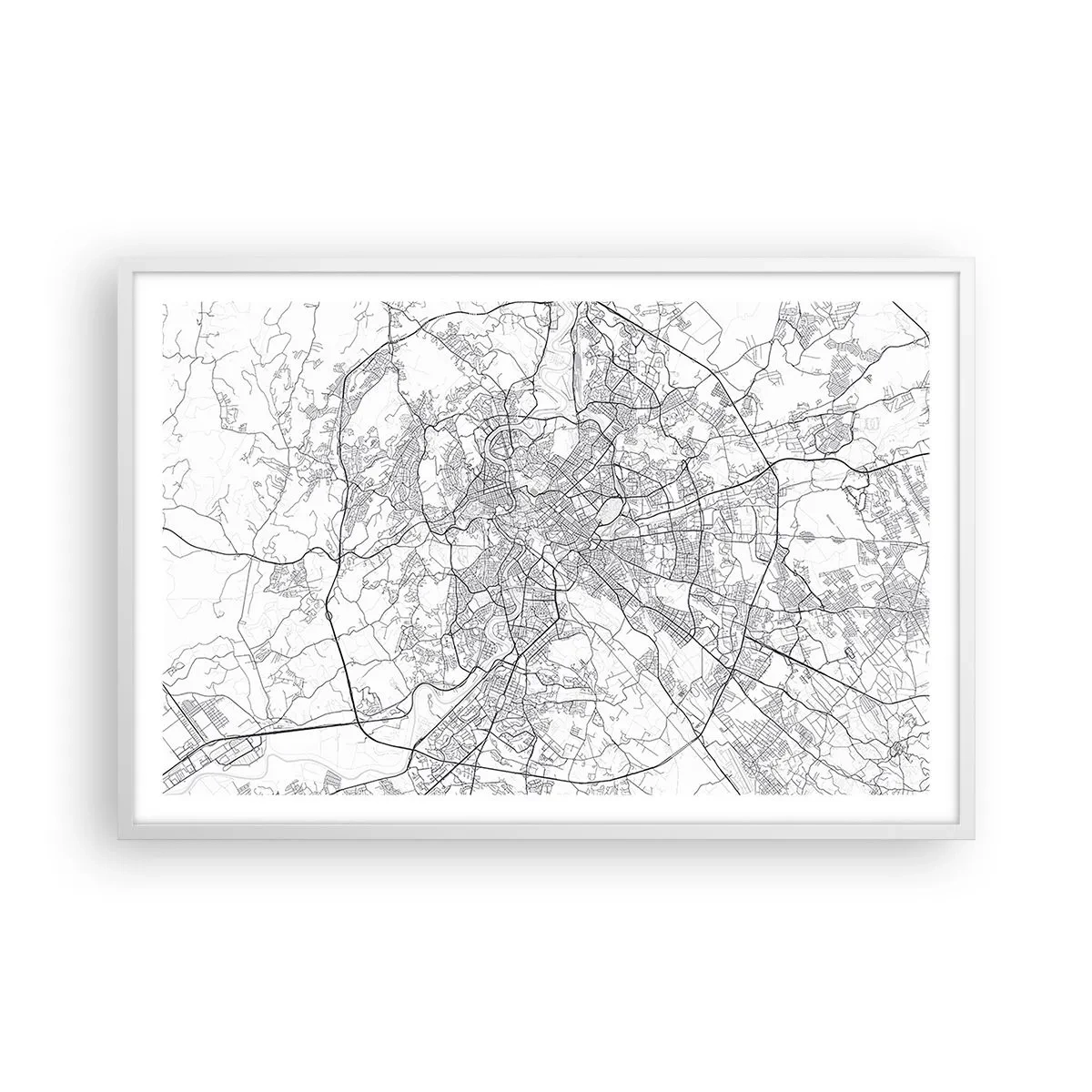 Póster en marco blanco - El círculo romano - 91x61 cm