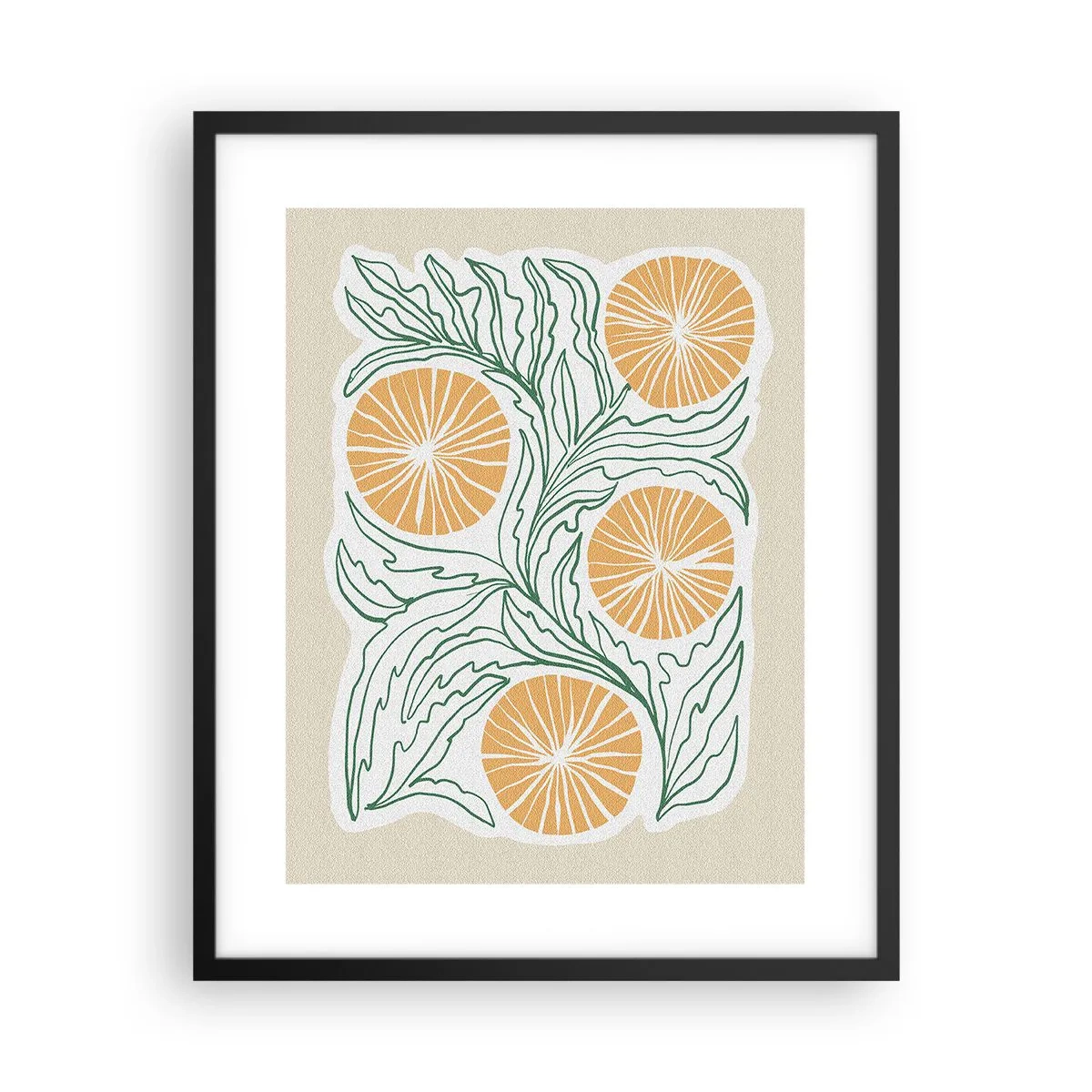 Póster en marco negro - Étnico con un toque de abstracción - 40x50 cm